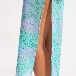 Seafolly Ladies Sea Skin Mesh Cover Up - Vivid Green -Seafolly shop 55062 CU VividGreen 6