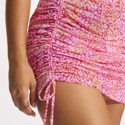 Seafolly Ladies Sea Skin Mesh Skirt - Fuchsia Rose -Seafolly shop 55063 SK FuchsiaRos 7