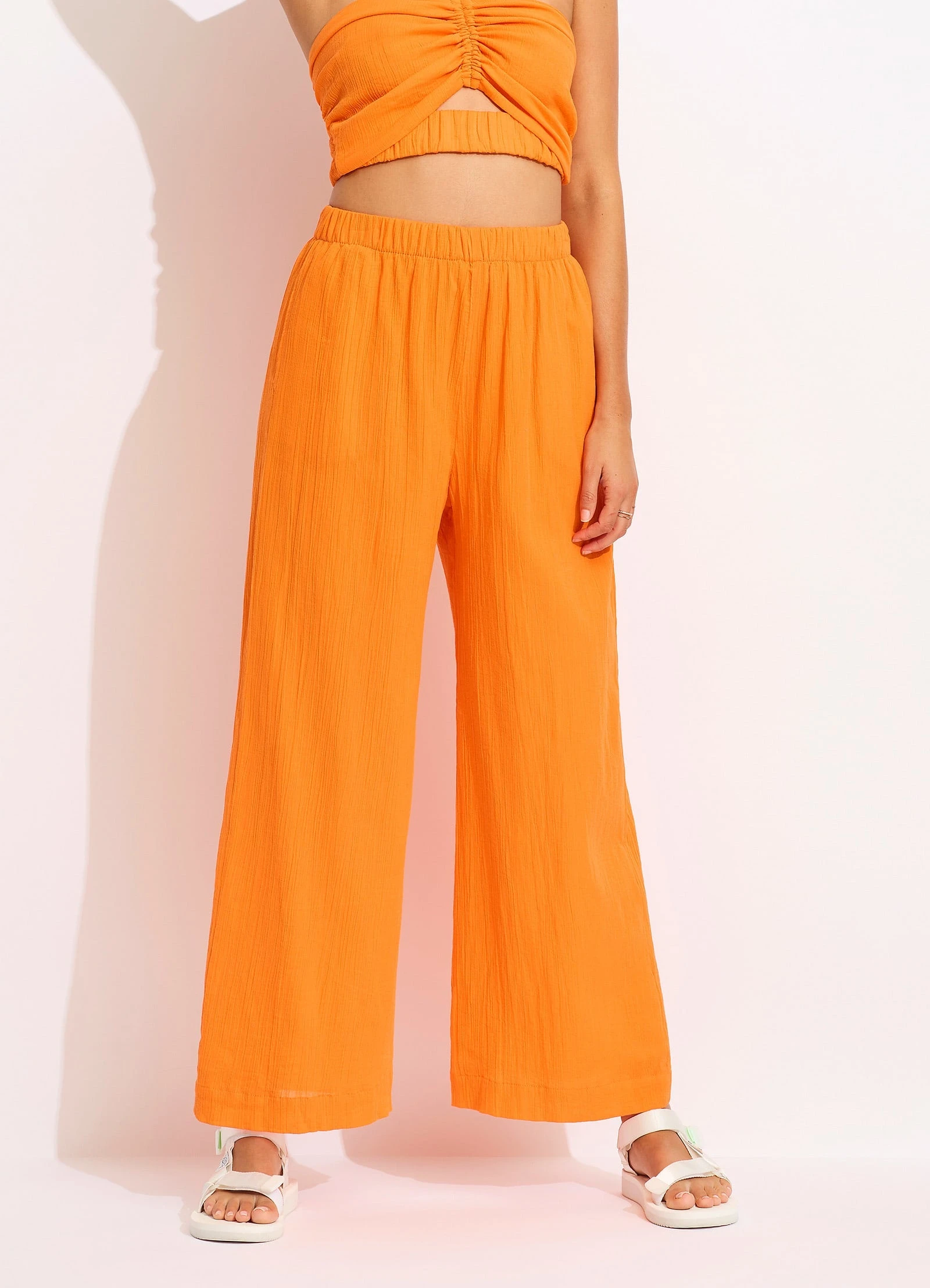 Seafolly Ladies Crinkle Beach Pant - Mandarin 4 Seafolly Ladies Crinkle Beach Pant - Mandarin - Image 2
