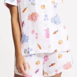 Seafolly Ladies Under The Sea Beach Short - White 8 Seafolly Ladies Under The Sea Beach Short - White -Seafolly shop 55078 SH White 4