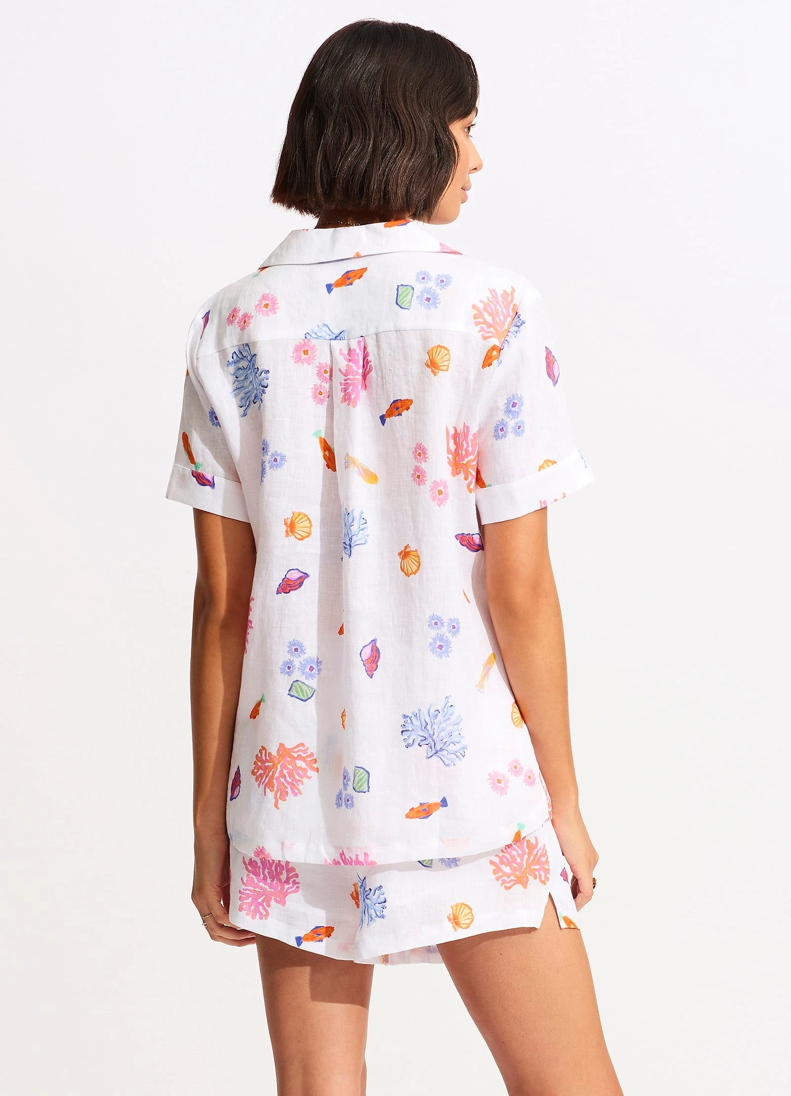 Seafolly Ladies Under The Sea Beach Short - White 6 Seafolly Ladies Under The Sea Beach Short - White - Image 4