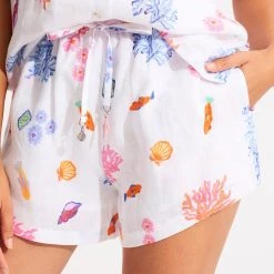 Seafolly Ladies Under The Sea Beach Short - White 11 Seafolly Ladies Under The Sea Beach Short - White -Seafolly shop 55078 SH White 7