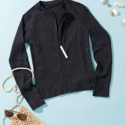 Seafolly Girls Girls Summer Essential Long Sleeve Rashie - Black