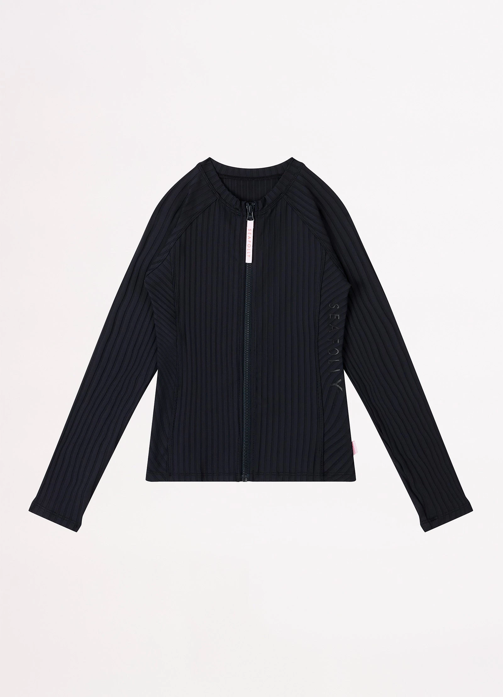 Seafolly Girls Girls Summer Essential Long Sleeve Rashie - Black 4 Seafolly Girls Girls Summer Essential Long Sleeve Rashie - Black - Image 2
