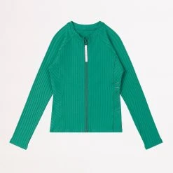 Seafolly Girls Girls Summer Essential Long Sleeve Rashie - Forest