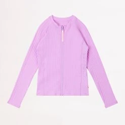 Seafolly Girls Girls Summer Essential Long Sleeve Rashie - Violet