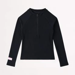 Seafolly Girls Girls Summer Essentials Long Sleeve Rashie- Black