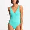 Seafolly Ladies Sea Dive Deep V Neck One Piece