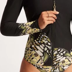 Seafolly Ladies Take Flight Long Sleeve Sunvest - Wild Lime -Seafolly shop 60203 914 Wild 20Lime 7