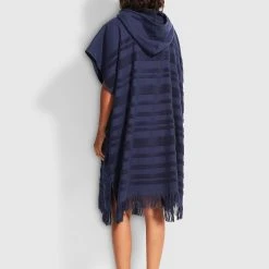 Seafolly Ladies Seaside Towel Poncho - True Navy -Seafolly shop 71752 TL True 20Navy 3 e7e9cb22 fde2 4fac a856 cbc62476d542
