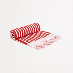 Seafolly Ladies Marina Stripe Towel - Chilli -Seafolly shop 71761 TL Chilli 3