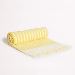 Seafolly Ladies Marina Stripe Towel - Lemon -Seafolly shop 71761 TL Lemon 3