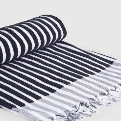 Seafolly Ladies Marina Stripe Towel - True Navy -Seafolly shop 71761 TL True 20Navy 2 c033abb0 4a17 4778 870c 3cfa9a8555e2