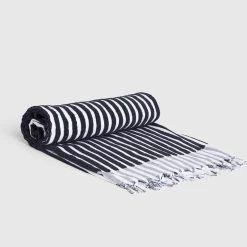 Seafolly Ladies Marina Stripe Towel - True Navy