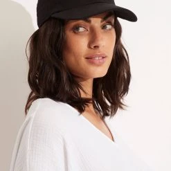 Seafolly Ladies Seafolly Cap - Black
