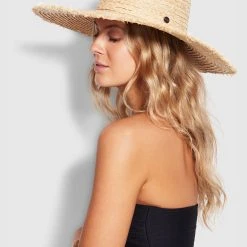 Seafolly Ladies Raffia Fringe Tie Hat - Natural -Seafolly shop 71812 HT Natural 2 b096d977 90bb 47cd 9939 edabb7b63443