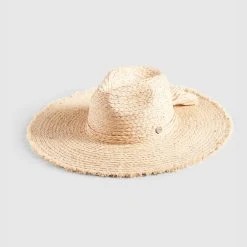 Seafolly Ladies Raffia Fringe Tie Hat - Natural -Seafolly shop 71812 HT Natural 3