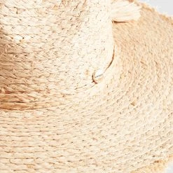 Seafolly Ladies Raffia Fringe Tie Hat - Natural -Seafolly shop 71812 HT Natural 5