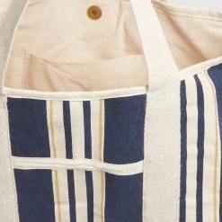 Seafolly Ladies Multi Stripe Canvas Tote - True Navy -Seafolly shop 71822 BG True 20Navy 4 e972e321 a117 41e5 b6c1 c10850efed43