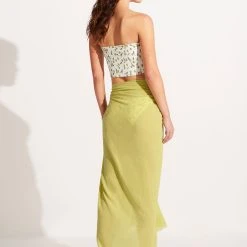 Seafolly Ladies Textured Cotton Beach Wrap - Soft Olive 12 Seafolly Ladies Textured Cotton Beach Wrap - Soft Olive -Seafolly shop 71830 SoftOlive 3