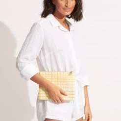 Seafolly Ladies Amalfi Bikini Bag - Lime Light