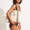 Seafolly Ladies Canvas Travel Tote - Sand -Seafolly shop 71833 BG Sand 1