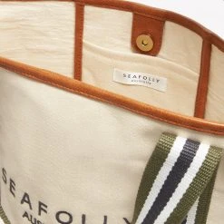 Seafolly Ladies Canvas Travel Tote - Sand -Seafolly shop 71833 BG Sand 4