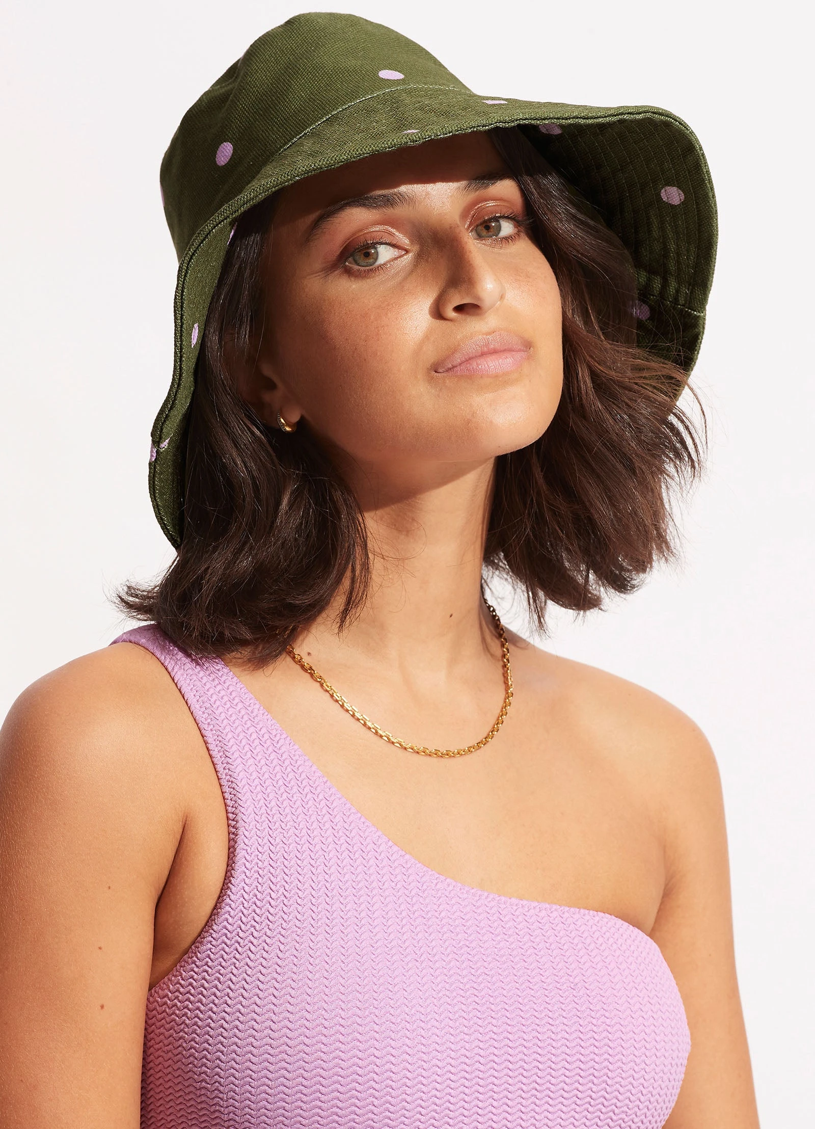 Seafolly Ladies Paradise Spot Bucket Hat - Avocado 6 Seafolly Ladies Paradise Spot Bucket Hat - Avocado - Image 4