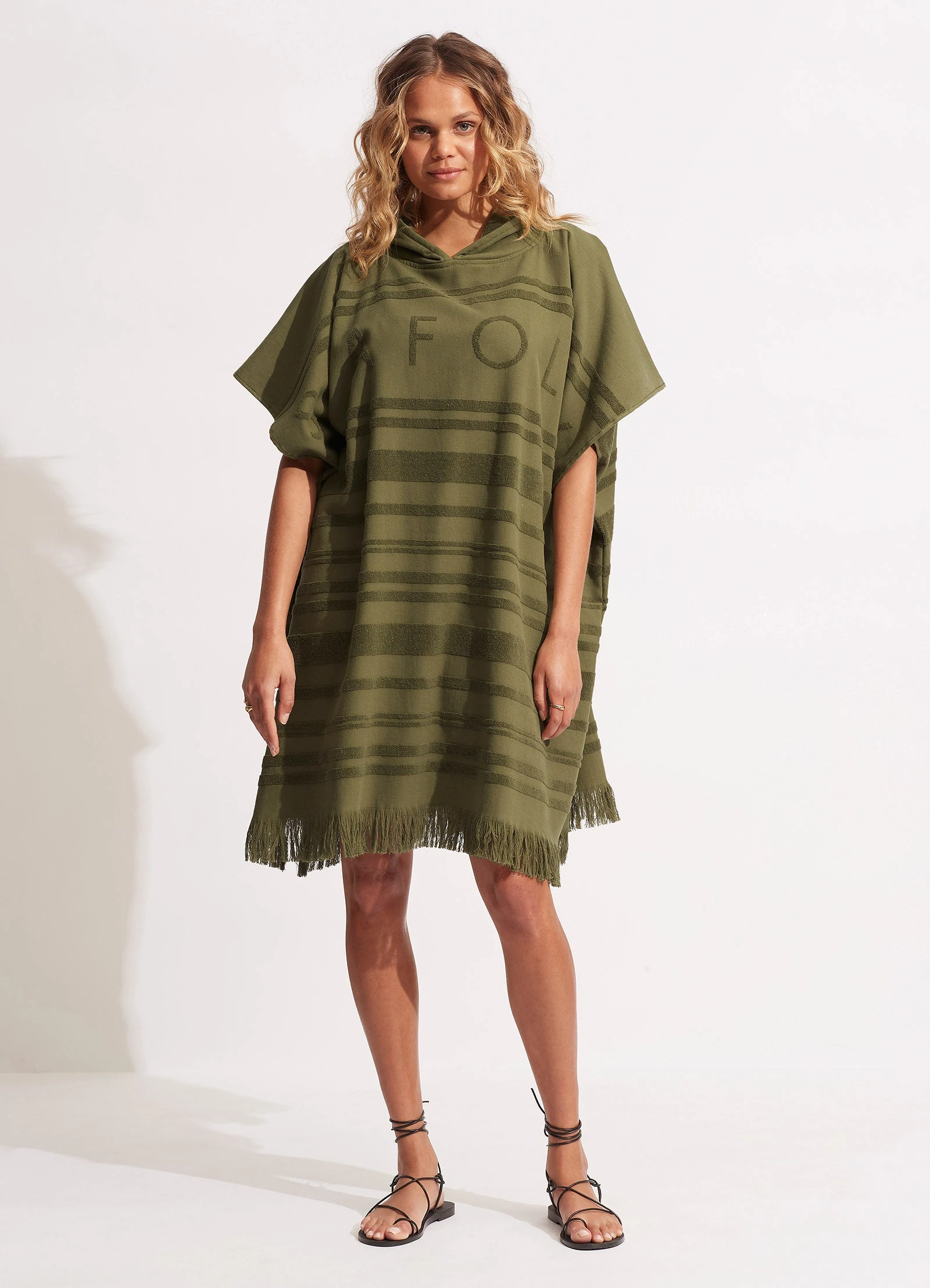 Seafolly Ladies Towel Poncho - Avocado 4 Seafolly Ladies Towel Poncho - Avocado - Image 2