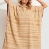 Seafolly Ladies Towel Poncho - Camel -Seafolly shop 71847 TL Camel 1