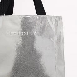 Seafolly Ladies Metallic Tote - Silver -Seafolly shop 71857 BG Silver 3