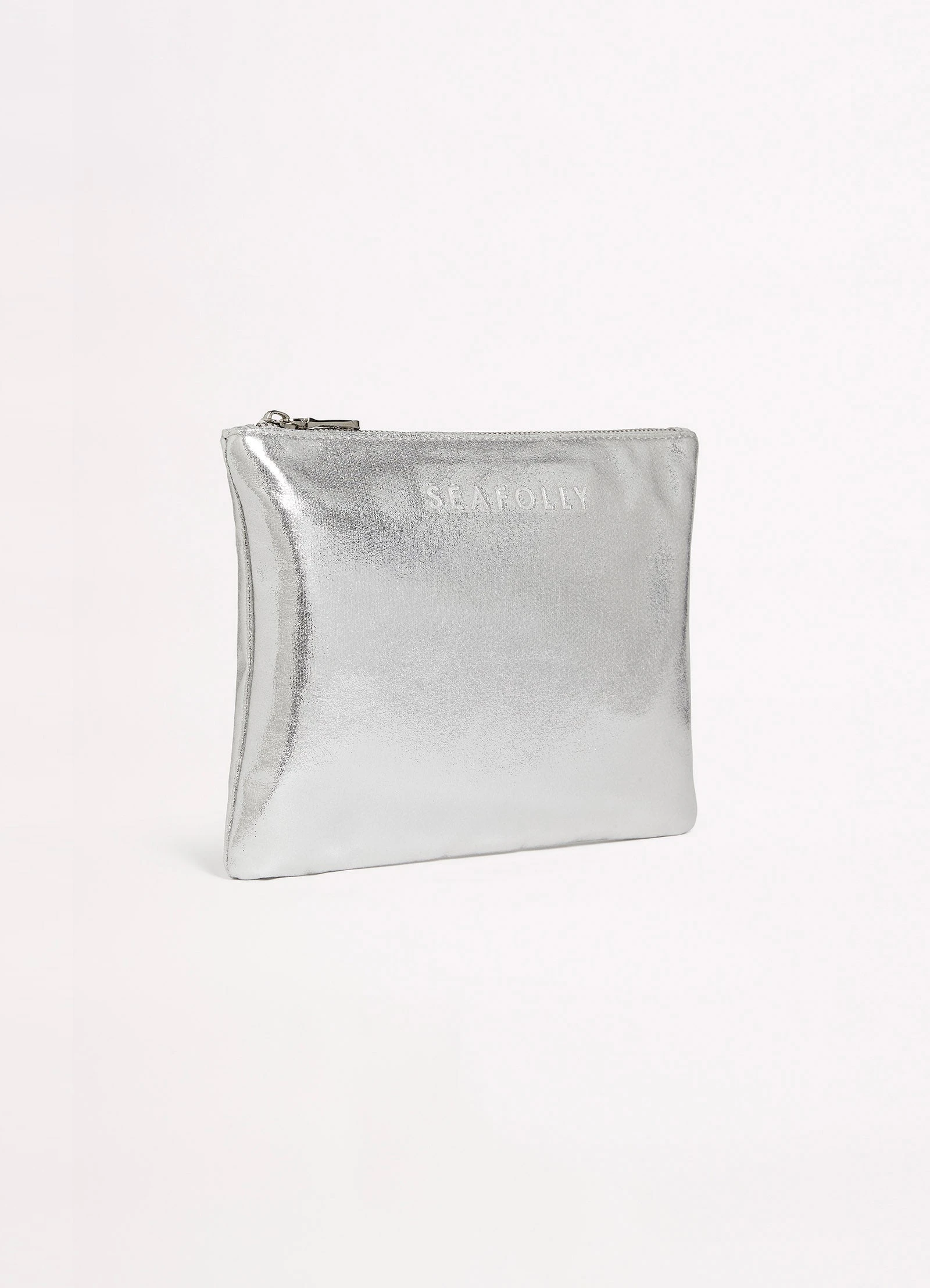 Seafolly Ladies Metallic Clutch - Silver 4 Seafolly Ladies Metallic Clutch - Silver - Image 2