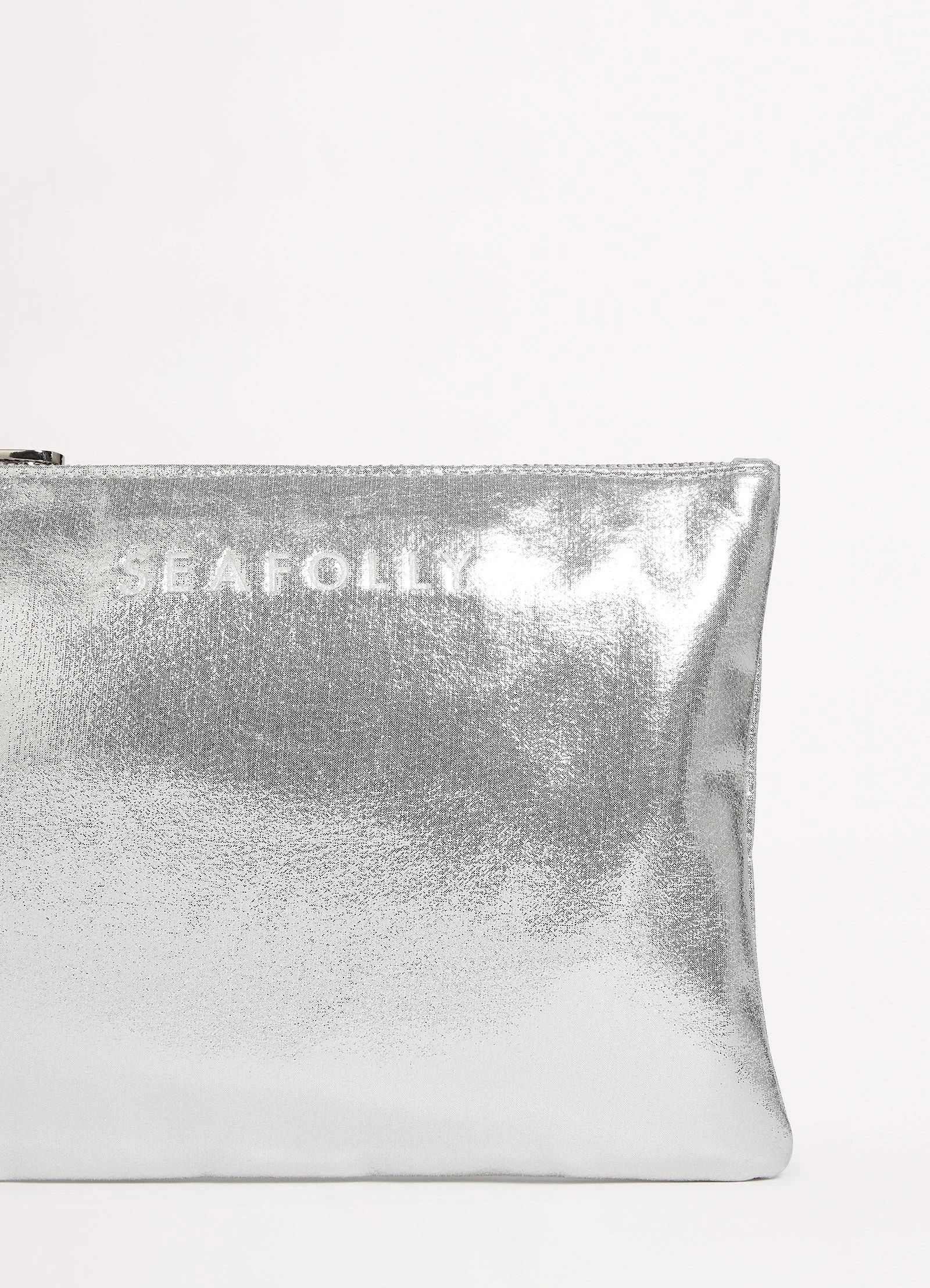 Seafolly Ladies Metallic Clutch - Silver 5 Seafolly Ladies Metallic Clutch - Silver - Image 3