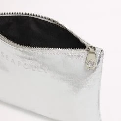 Seafolly Ladies Metallic Clutch - Silver 9 Seafolly Ladies Metallic Clutch - Silver -Seafolly shop 71858 BG Silver 4