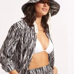 Seafolly Ladies Zahara Bucket Hat - Black