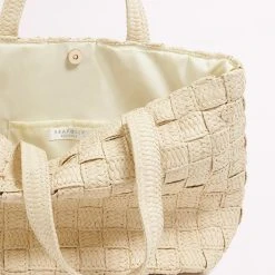 Seafolly Ladies Criss Cross Woven Tote - Natural -Seafolly shop 71861 BG Natural 4