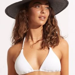 Seafolly Ladies Sundown Boater Hat - Black
