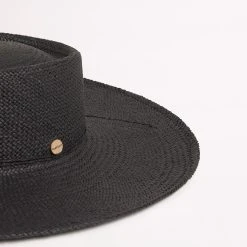 Seafolly Ladies Sundown Boater Hat - Black 9 Seafolly Ladies Sundown Boater Hat - Black -Seafolly shop 71864 HT Black 4