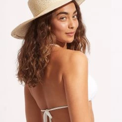 Seafolly Ladies Sundown Boater Hat - Natural