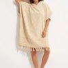 Seafolly Ladies SF Monogram Towel Poncho - Natural -Seafolly shop 71867 TL Natural 1