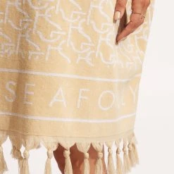 Seafolly Ladies SF Monogram Towel Poncho - Natural -Seafolly shop 71867 TL Natural 6