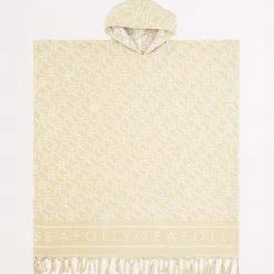 Seafolly Ladies SF Monogram Towel Poncho - Natural -Seafolly shop 71867 TL Natural 7