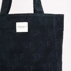 Seafolly Ladies Logo Terry Tote - True Navy -Seafolly shop 71868 BG True 20Navy 3