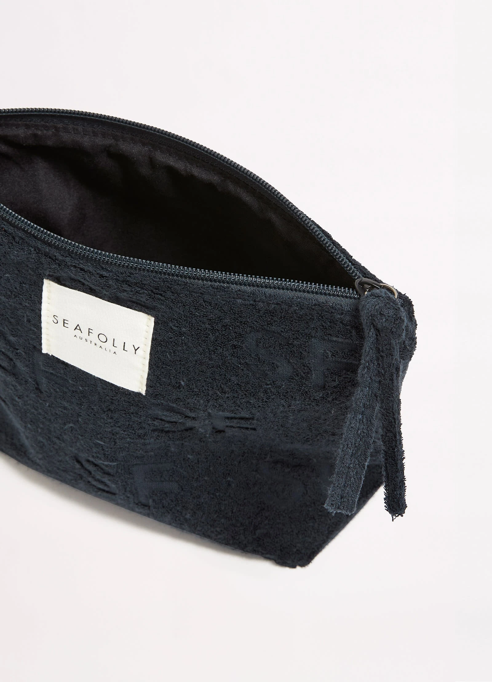 Seafolly Ladies Logo Terry Pouch - True Navy 6 Seafolly Ladies Logo Terry Pouch - True Navy - Image 4