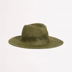 Seafolly Ladies Sails Panama Hat - Olive -Seafolly shop 71870 HT Olive 3