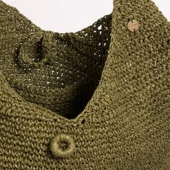 Seafolly Ladies Cocoon Woven Tote - Olive -Seafolly shop 71879 BG Olive 4