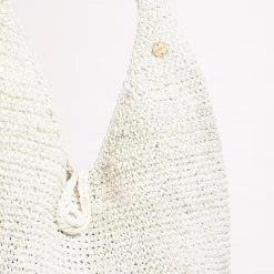 Seafolly Ladies Cocoon Woven Tote - White -Seafolly shop 71879 BG White 3