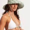 Seafolly Ladies Fleur De Bloom Bucket Hat - Evergreen