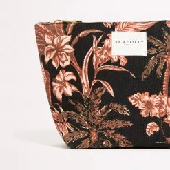 Seafolly Ladies Castaway Canvas Pouch - Black -Seafolly shop 71882 BG Black 3