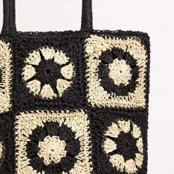 Seafolly Ladies Crochet Tote - Black/Natural 9 Seafolly Ladies Crochet Tote - Black/Natural -Seafolly shop 71885 BG Black 21Natu 3